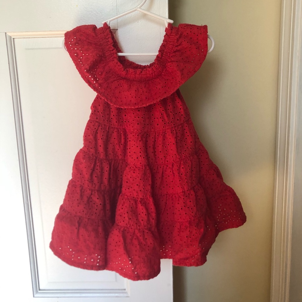 Red party dress